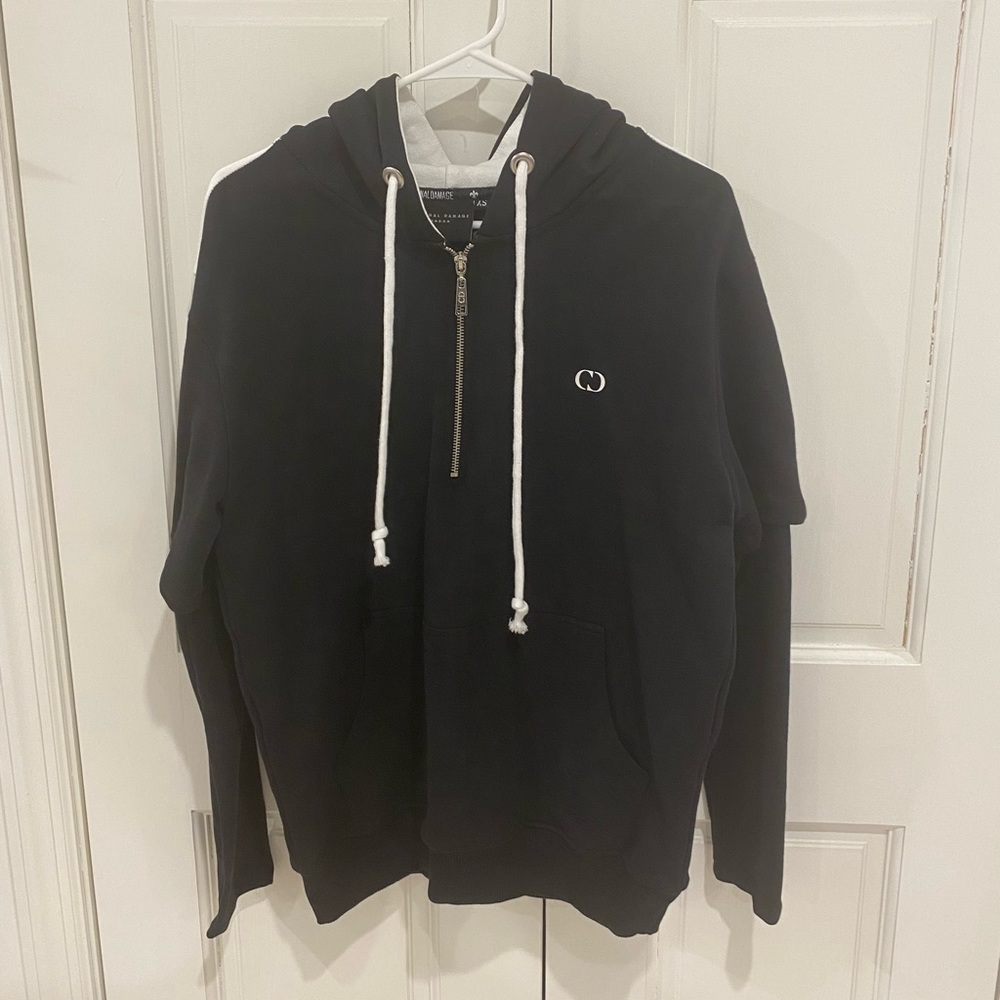 Criminal Damage - mens sweatshirt - size XS - black/white
